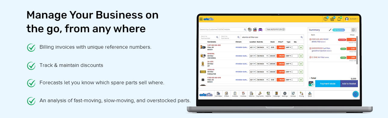 screenshot of Autozilla POS